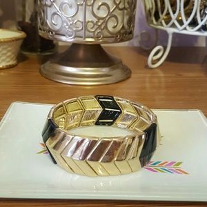 Black and Gold chevron bracelet